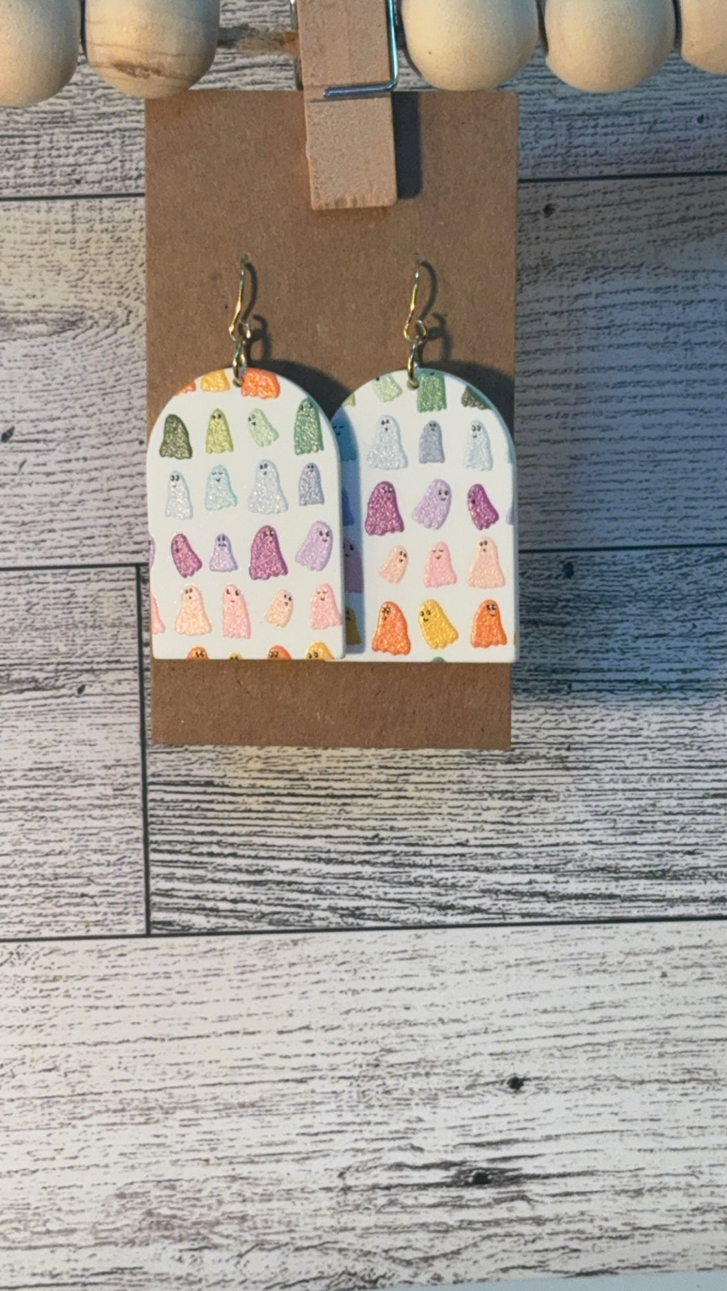 Rainbow Ghost Earrings