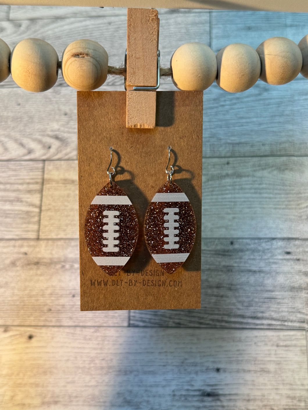 Football Glitter Earrings