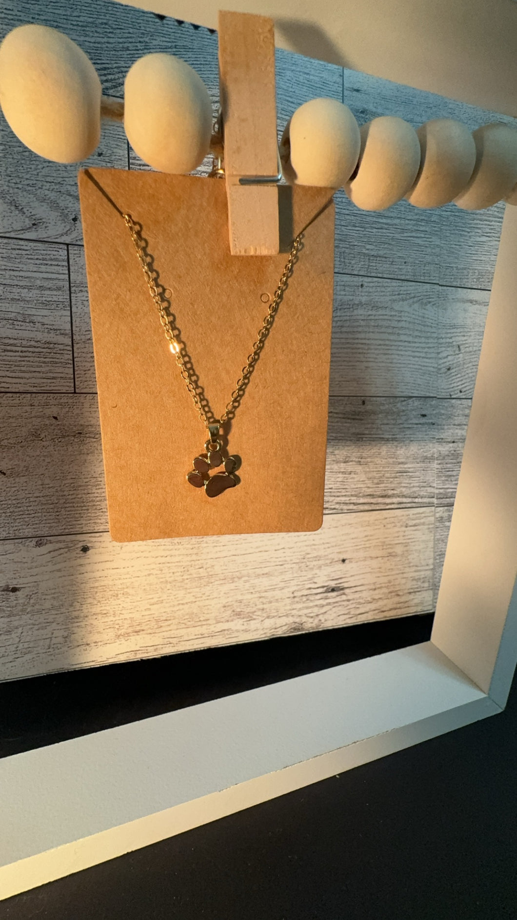 Gold Paw Print Necklace