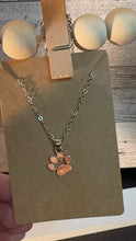 Load image into Gallery viewer, Silver Paw Print Necklace
