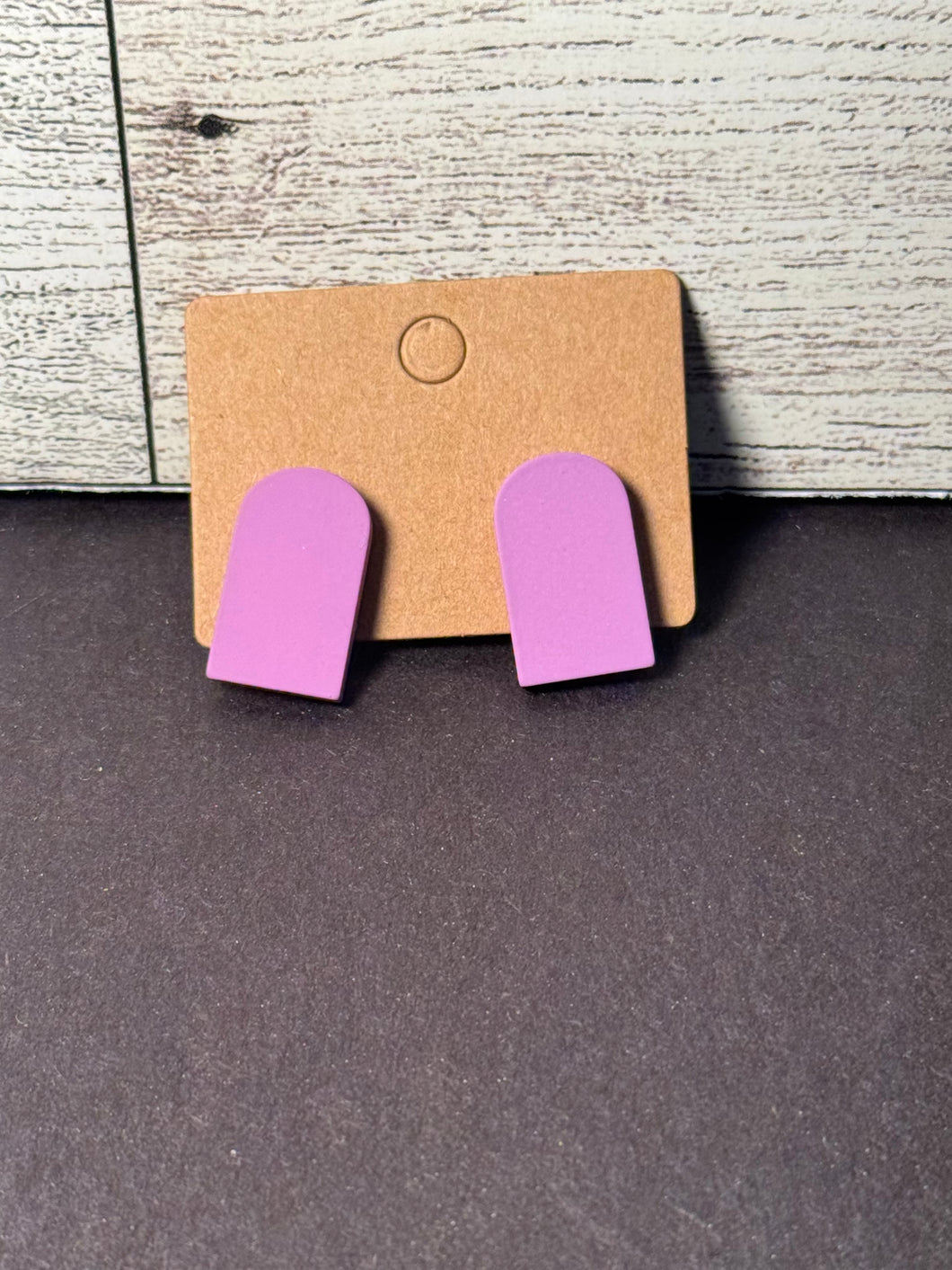 Purple shape studs