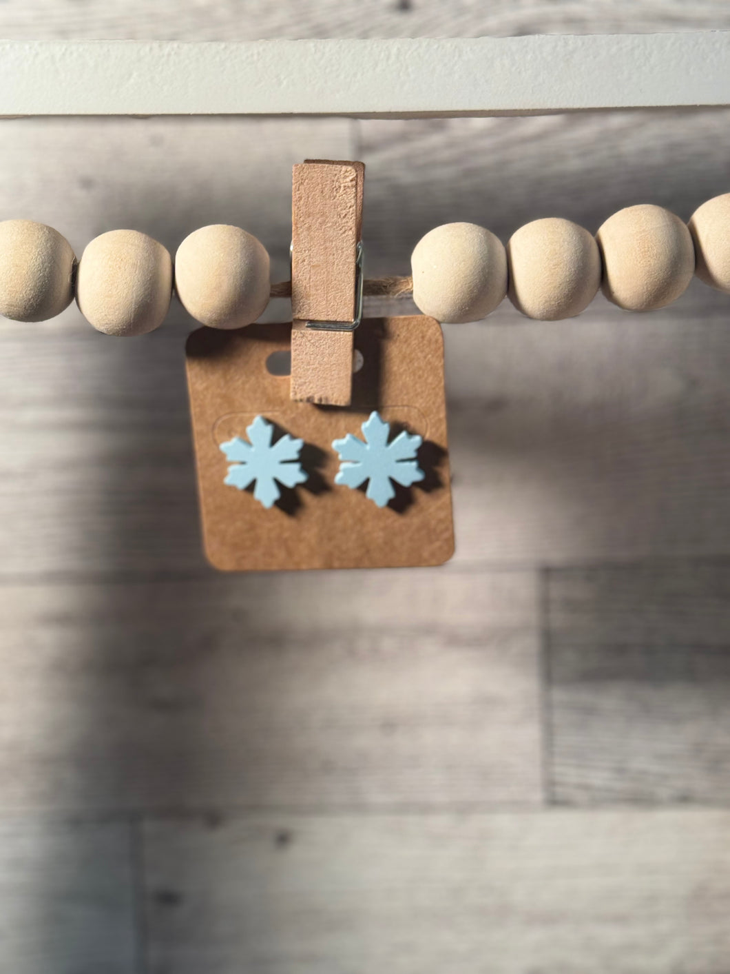 Blue Snowflake studs