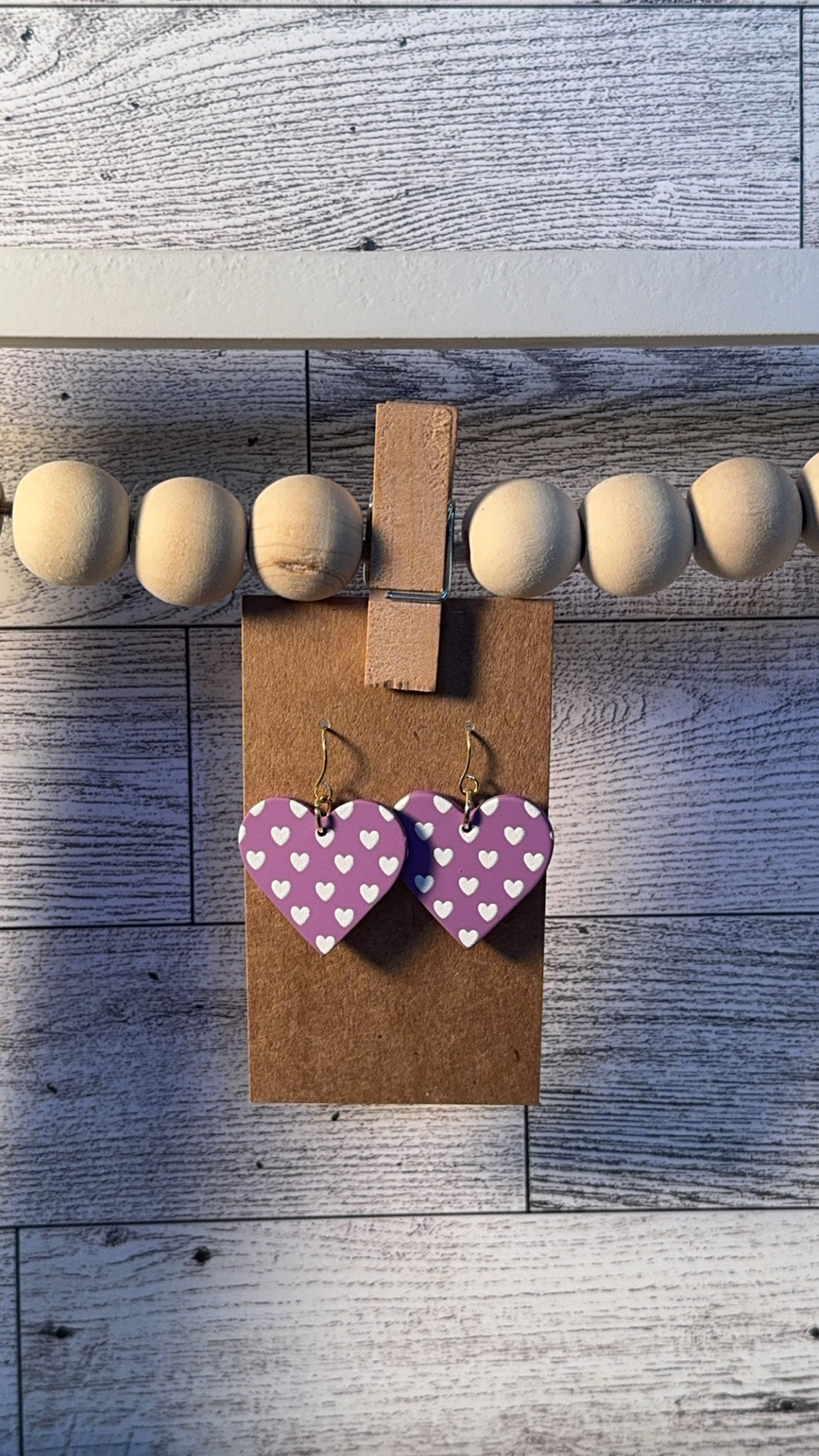 Purple Heart earrings