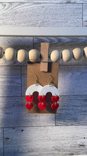 Load image into Gallery viewer, Red heart arch earrings
