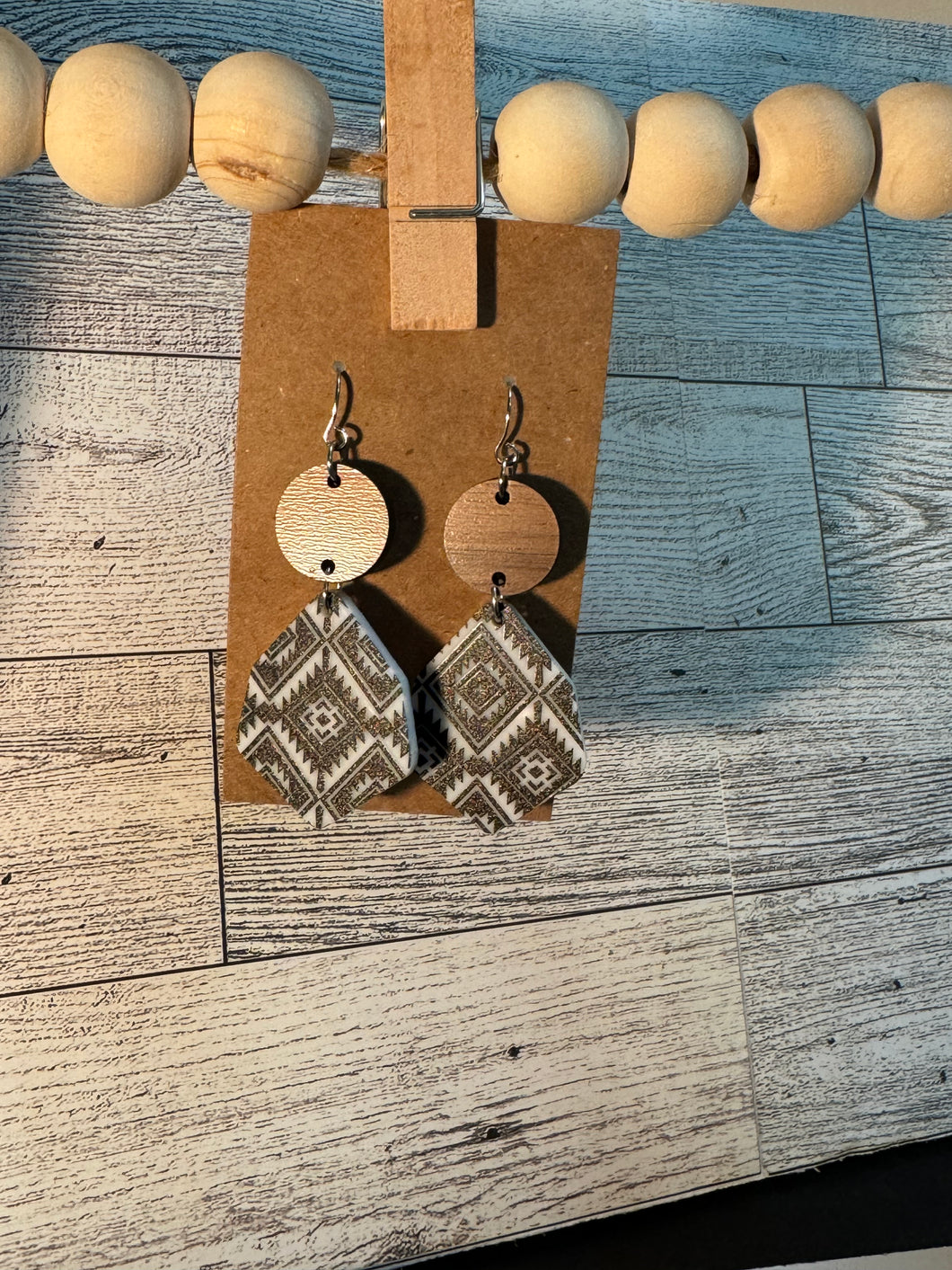 Black and White Print Earrings