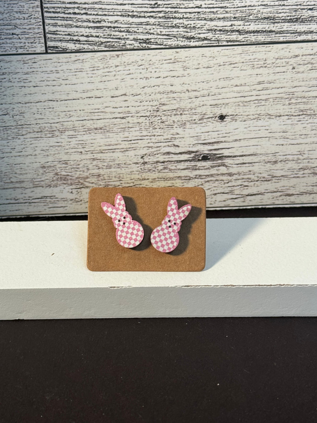 Pink checker studs