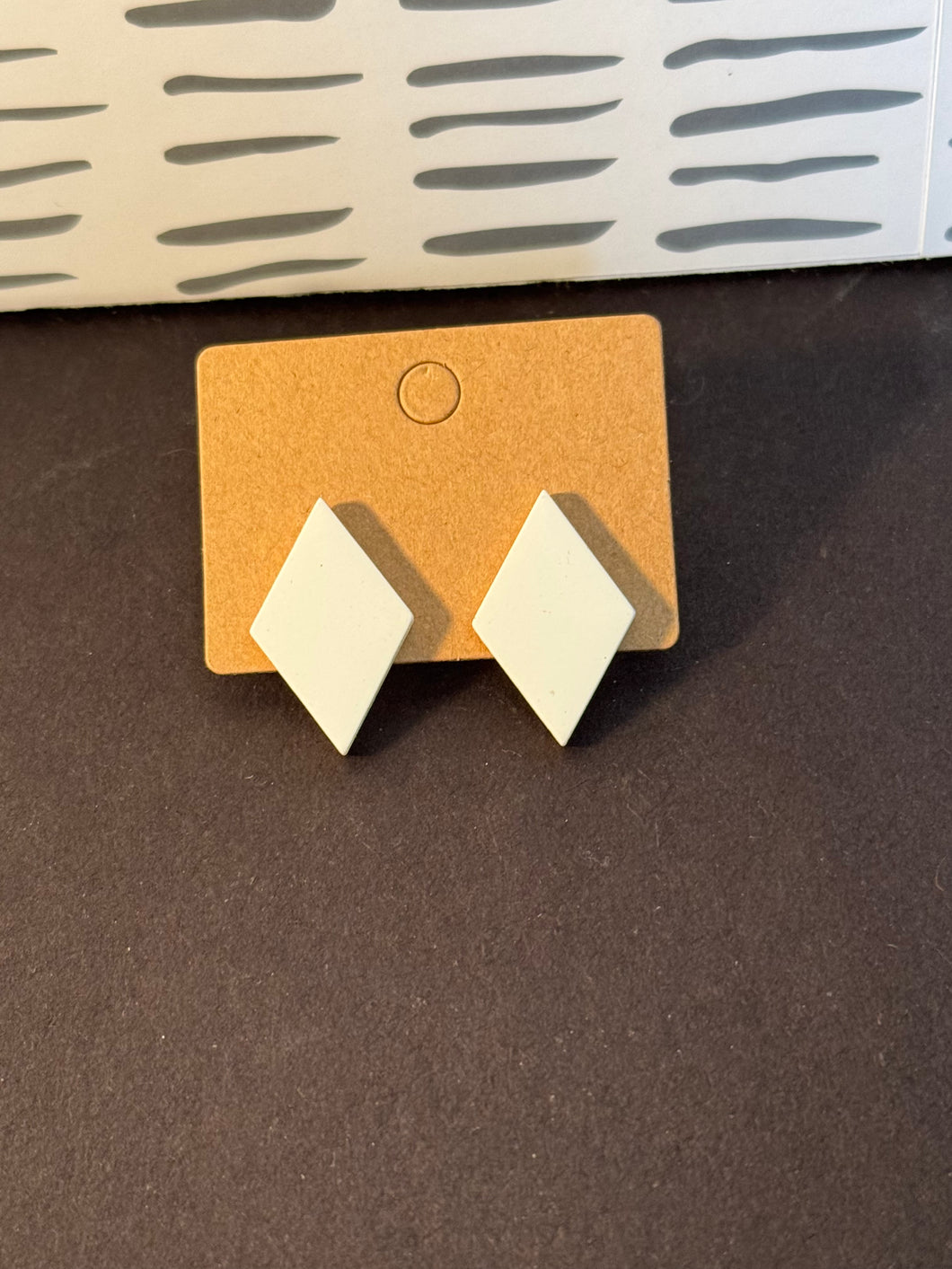 White diamond studs