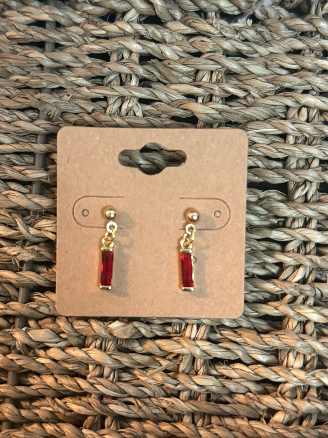 Red Gold Post Earrings