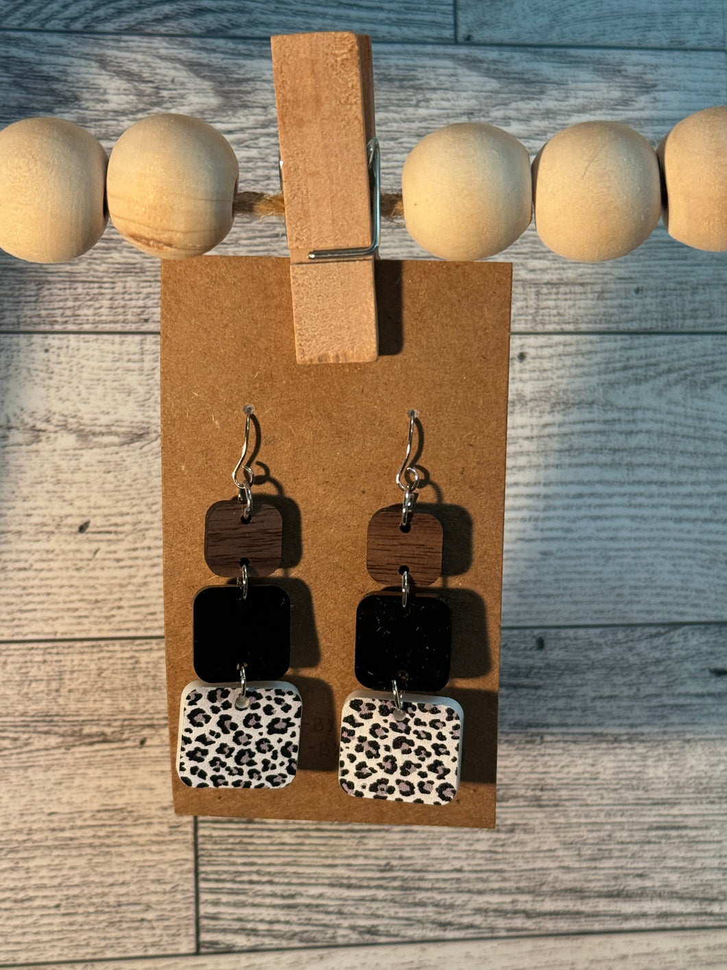 Animal Print Layered Earrings