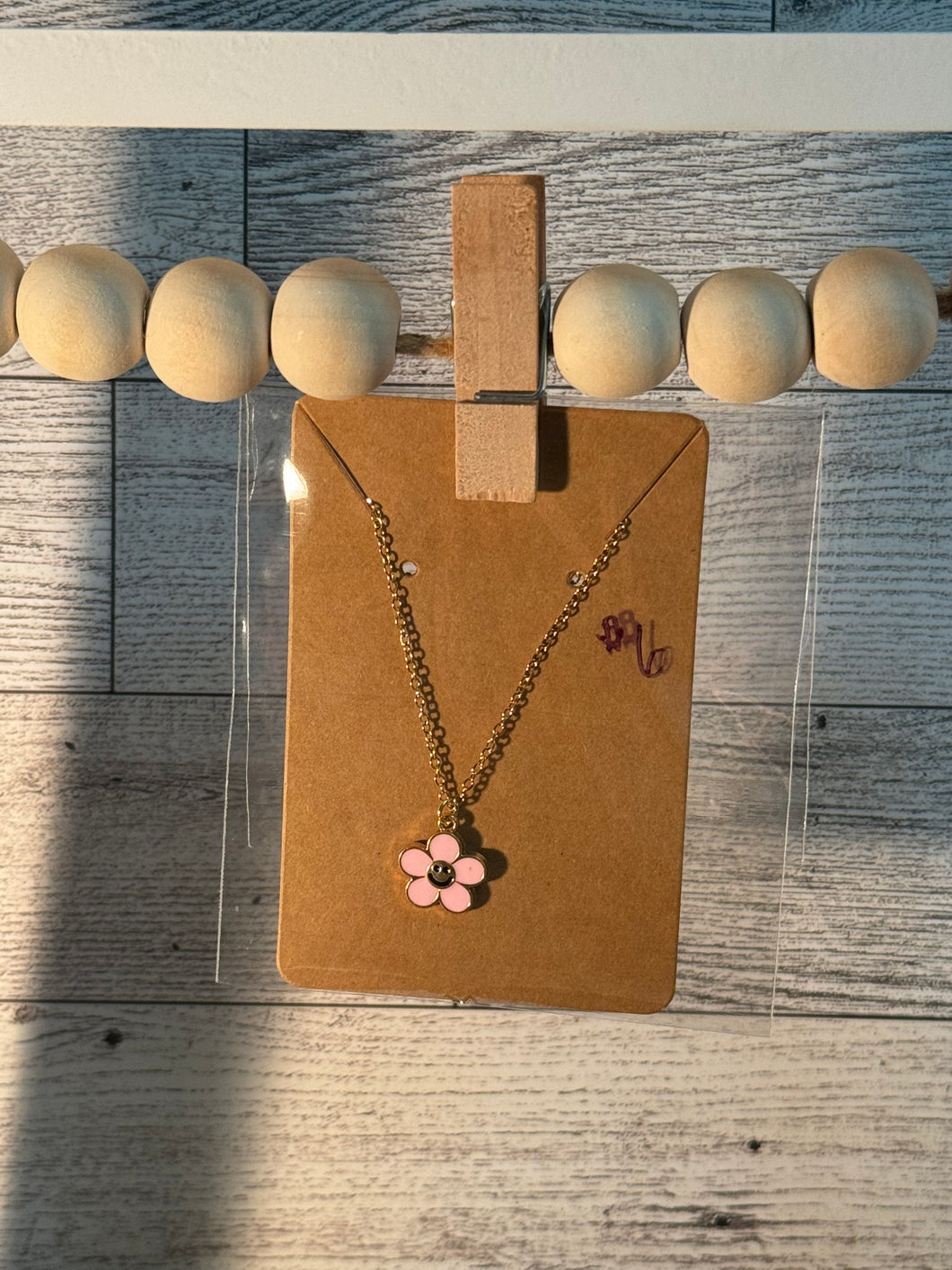 Pink Flower Necklace