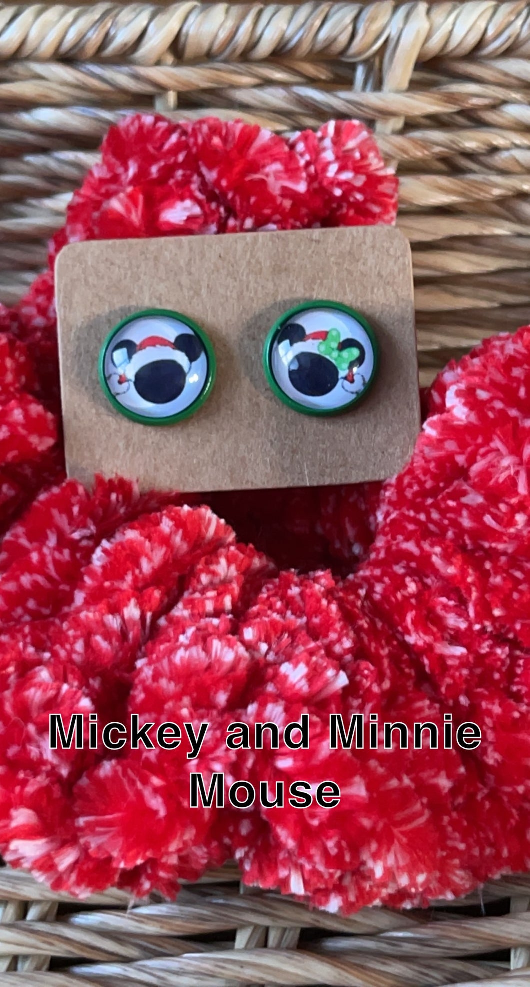 Mickey and Minnie Mouse Studs