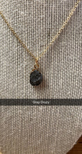Load image into Gallery viewer, Gray Druzy Necklace *

