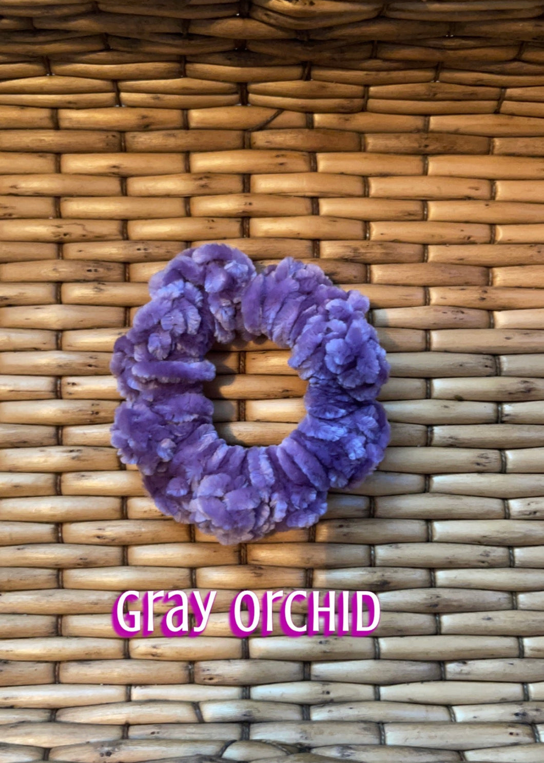 Velvet Gray Orchid Scrunchie*