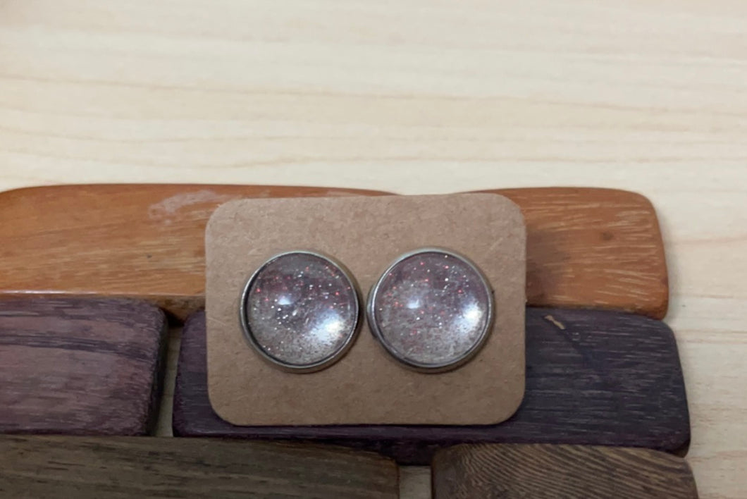 Holiday Red Shimmer Studs