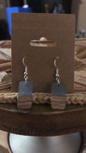 Load image into Gallery viewer, Light Gray Rectangle Earrings

