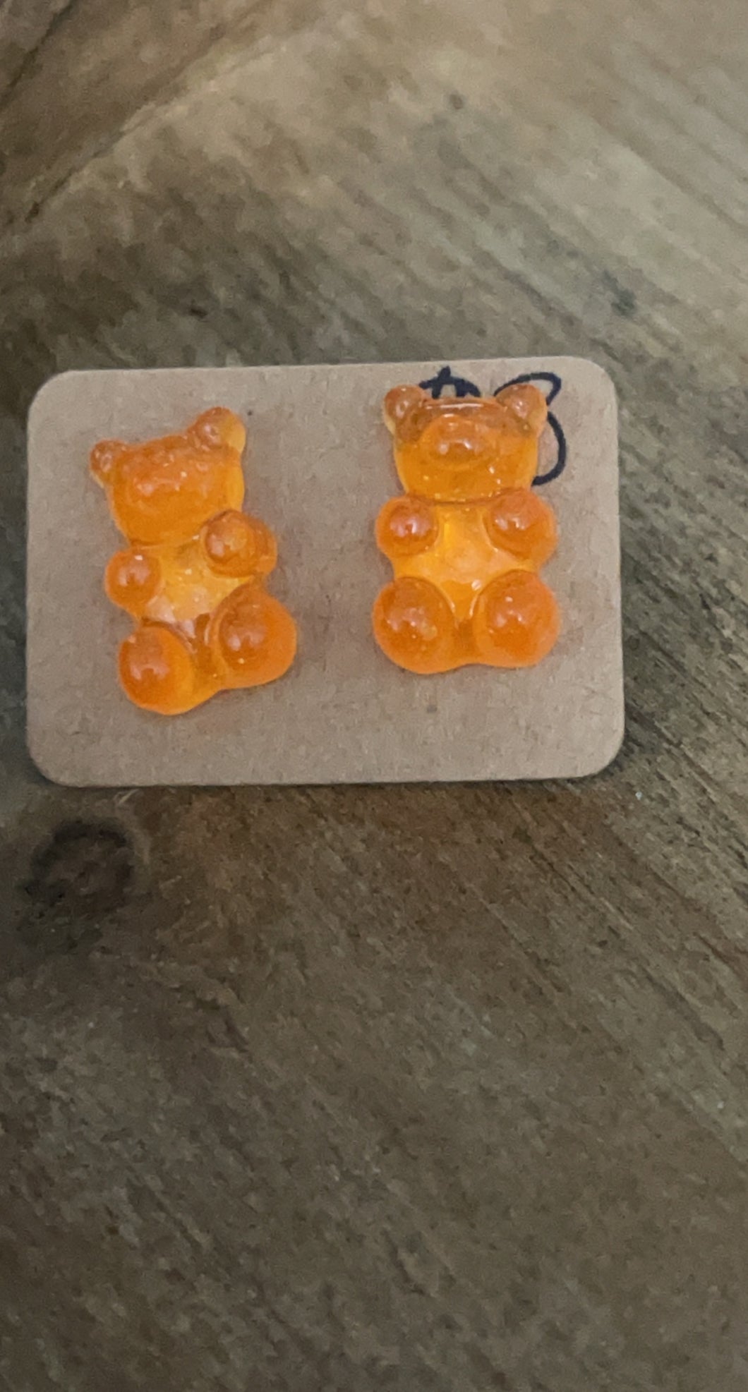Kid’s- Orange Gummy Bear Earrings