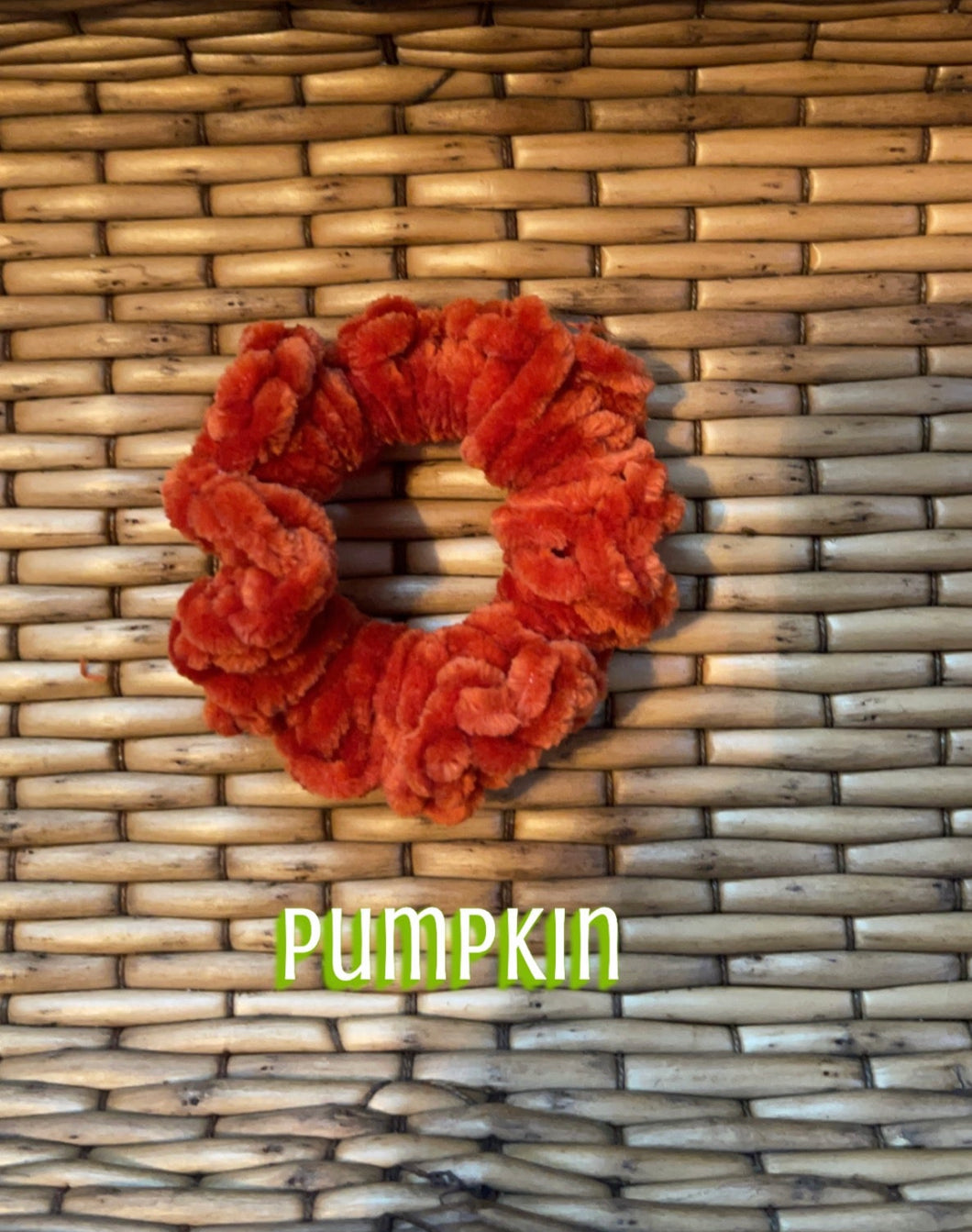 Velvet Pumpkin Scrunchie*