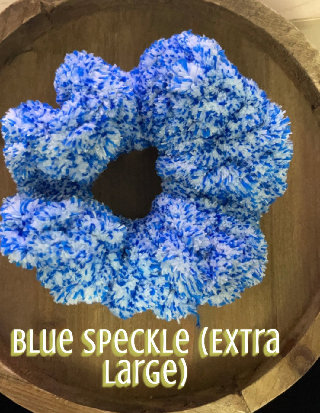Velvet Blue Speck Scrunchie