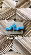 Load image into Gallery viewer, Teal Blue Bow Studs
