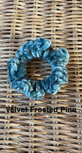 Load image into Gallery viewer, Velvet Frosted Pine Scrunchie*
