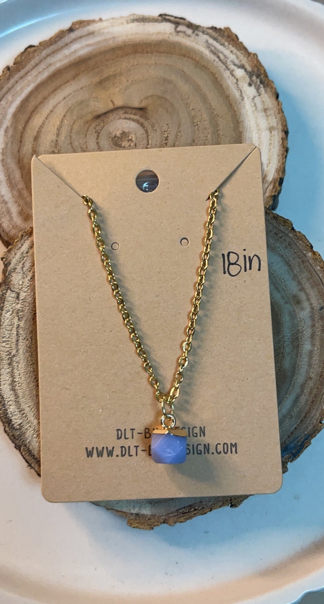 Blue Stone Necklace 18in*