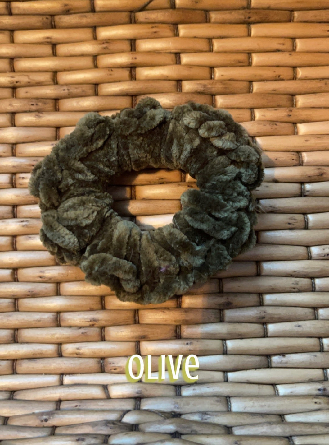 Velvet Olive Scrunchie*