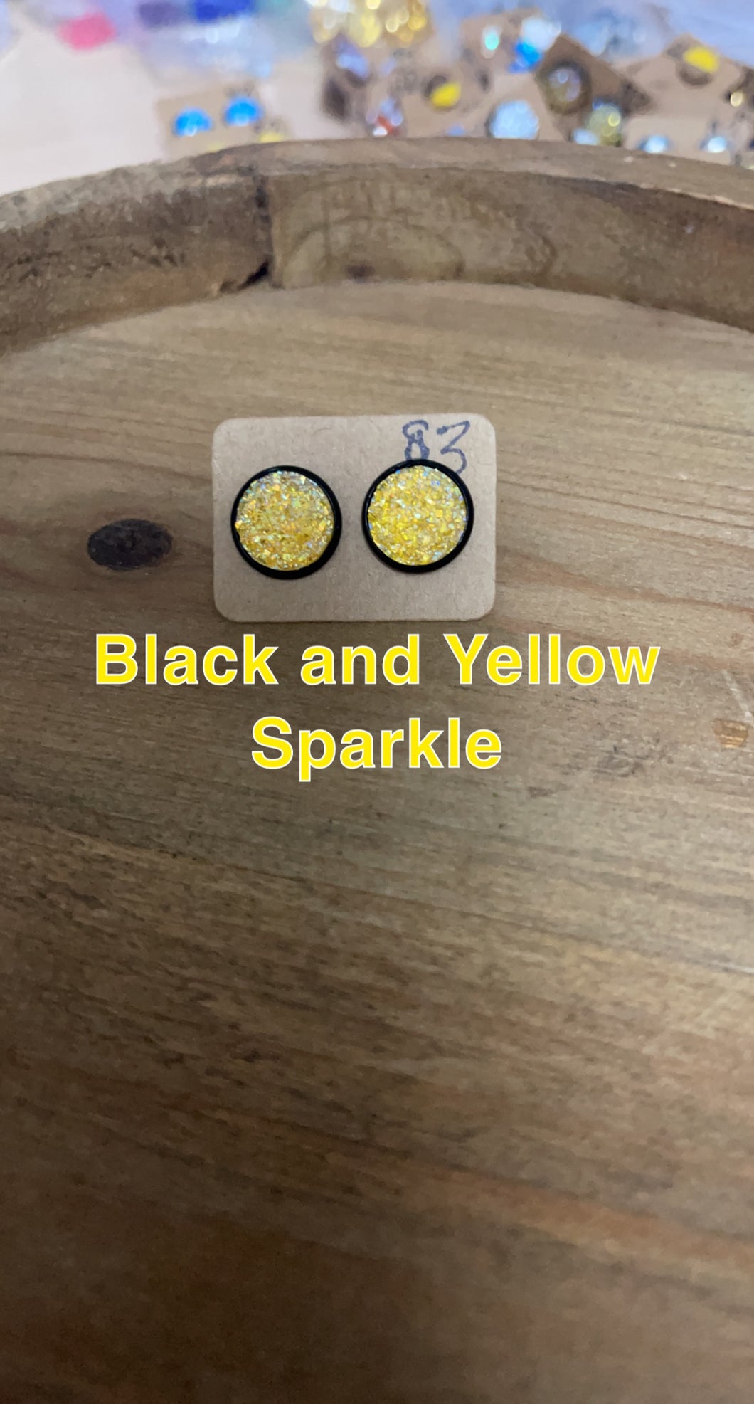 Sports- Yellow Druzy with Black