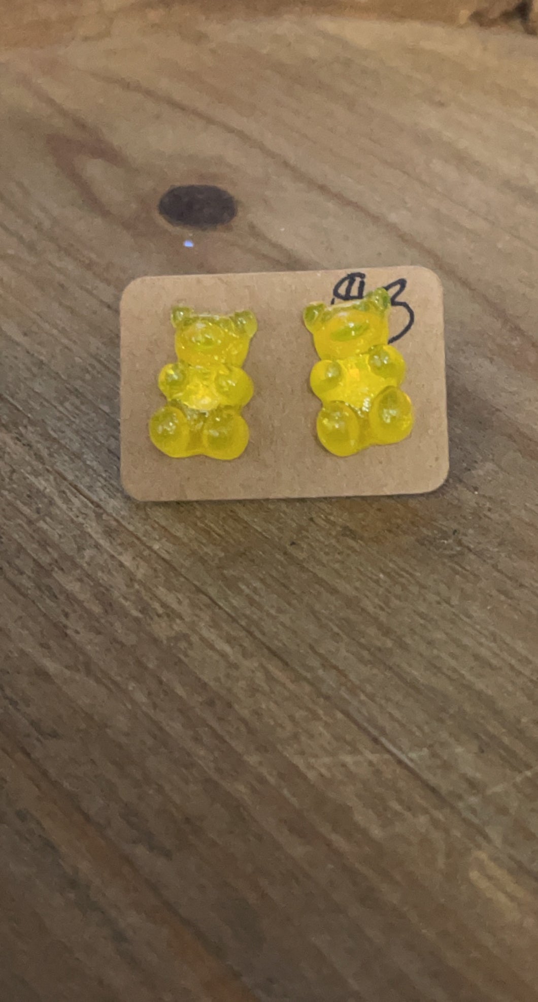 Kid’s- Yellow Gummy Bear Earrings