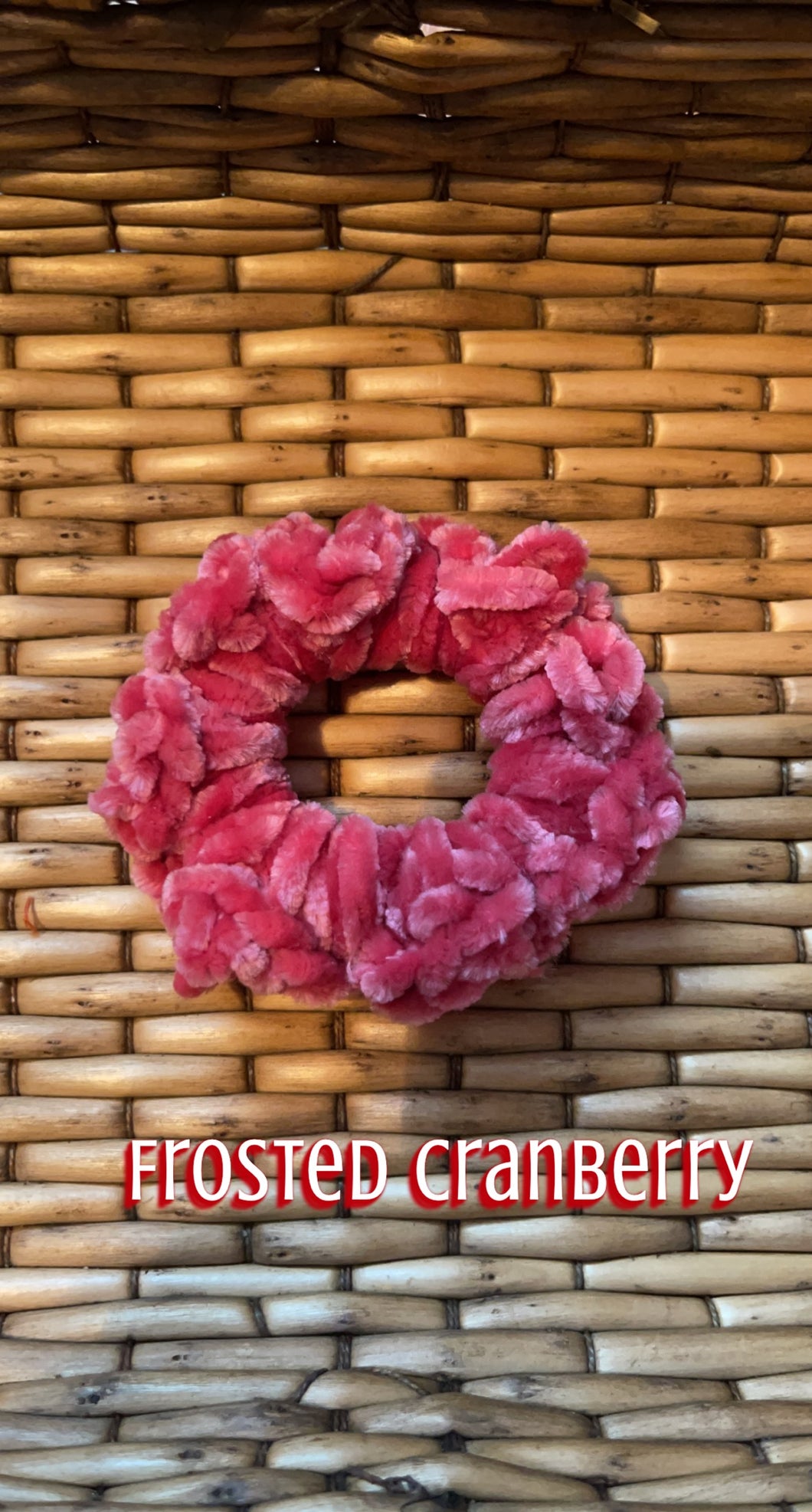 Velvet Frosted Cranberry Scrunchie