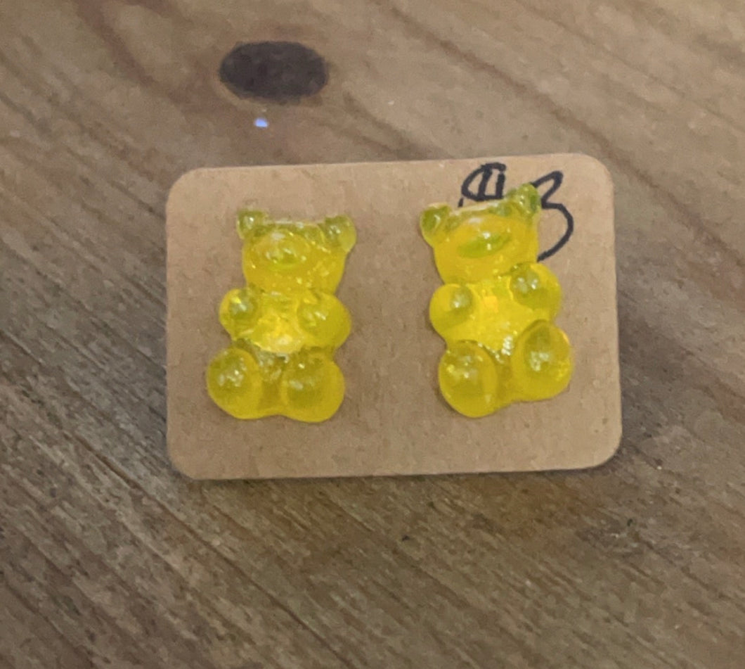 Yellow Gummy Bear Studs *