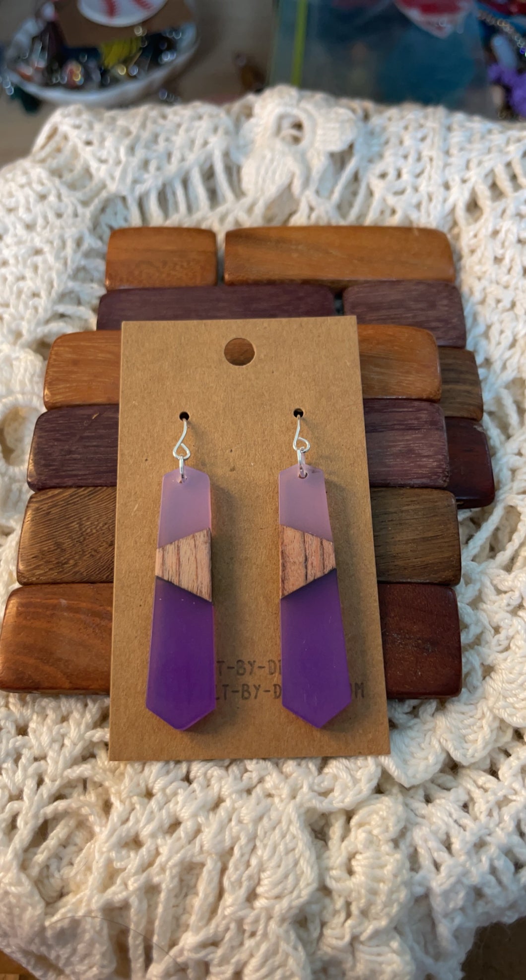 Purple Resin Earrings*