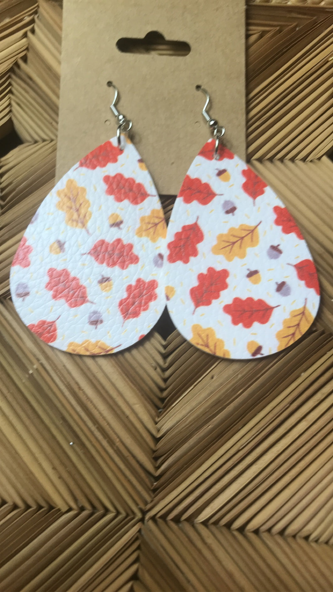 Holiday Fall Prints- Leaves and Acorns Earrings