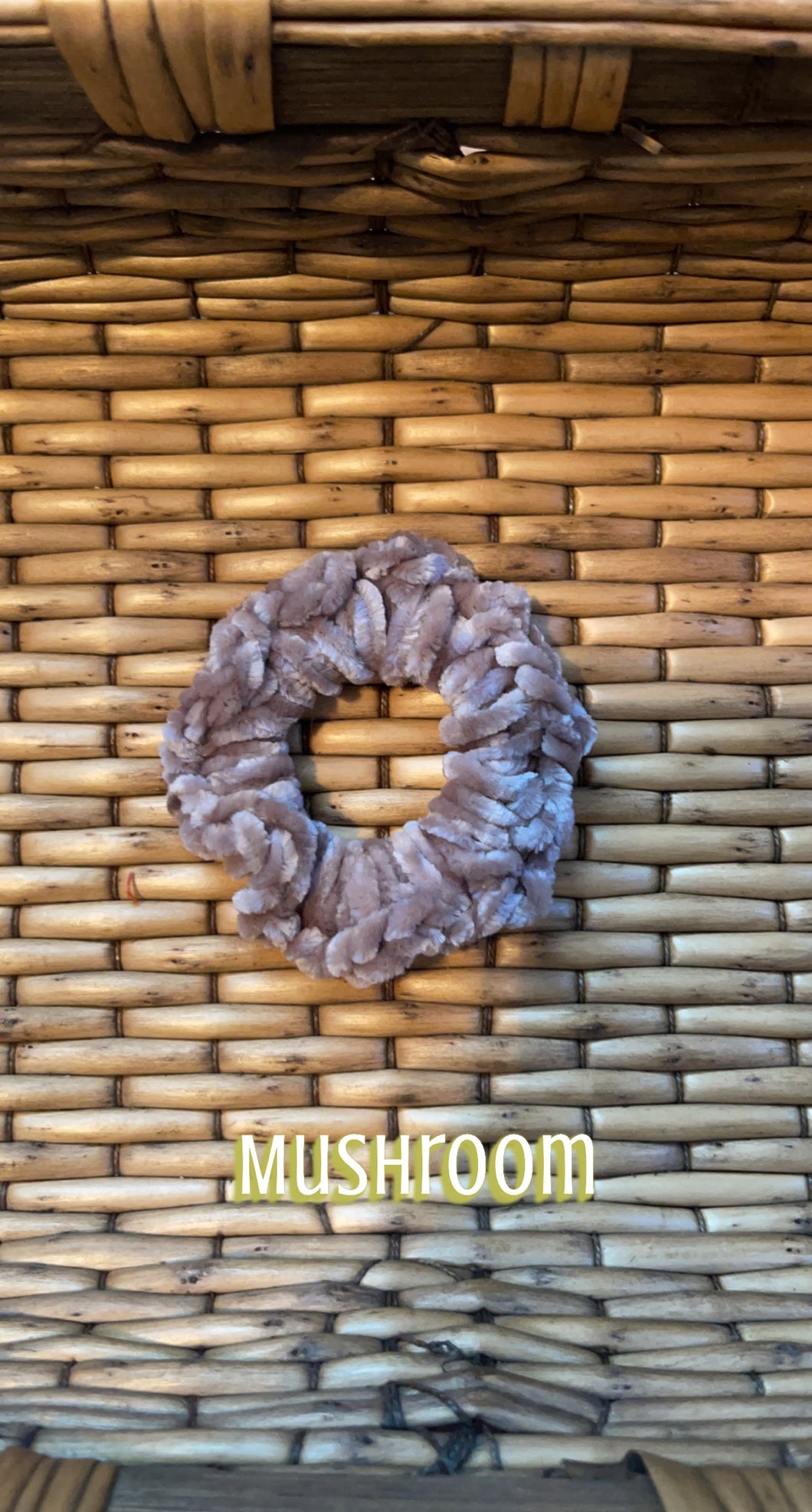 Velvet Mushroom Scrunchie